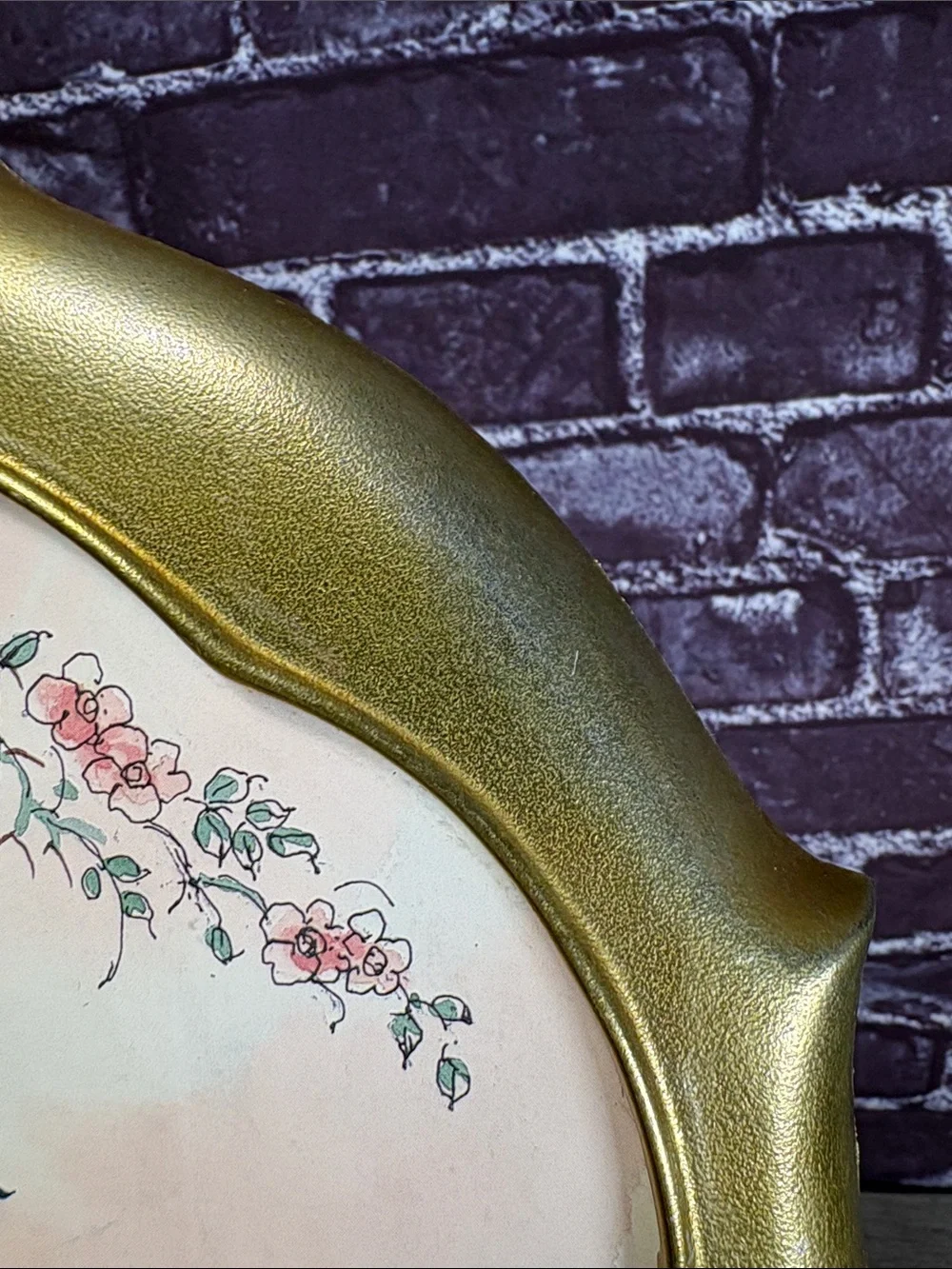 Vintage Oval Framed Wall Hanging 